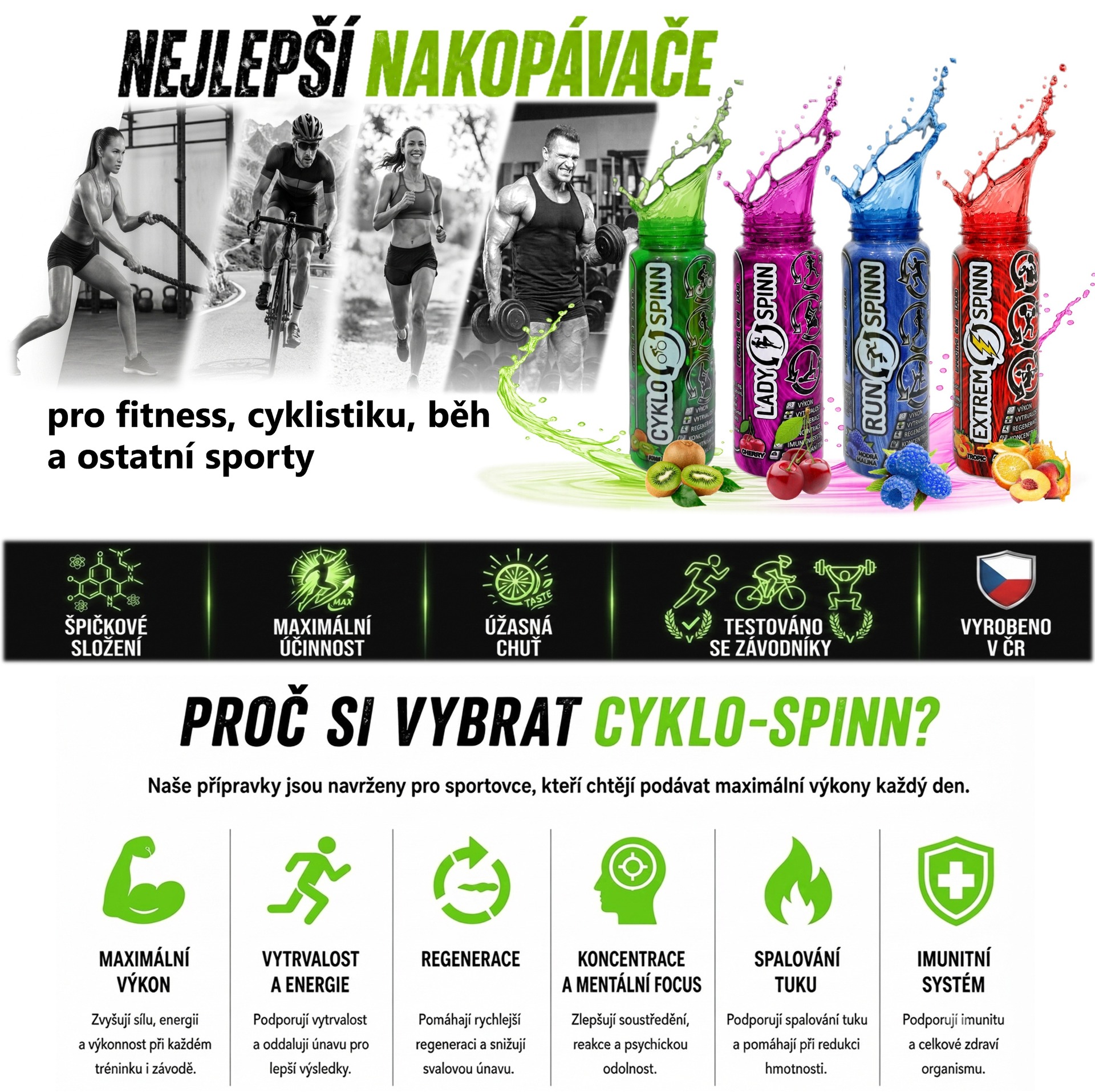 profesionální přípravky značky Cyklo-spinn